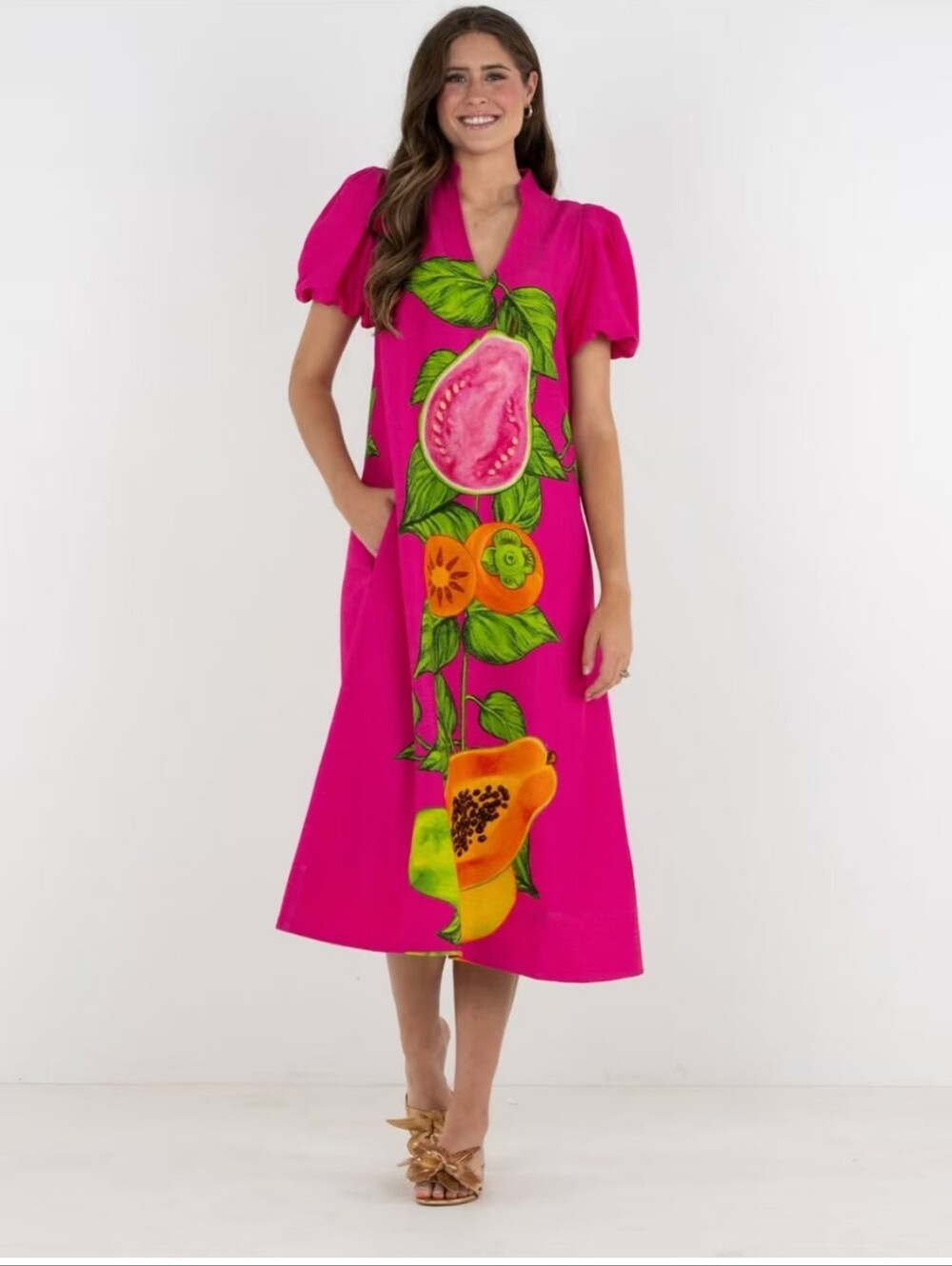 EMILY MCCARTHY Papaya Vine Hampton Dress